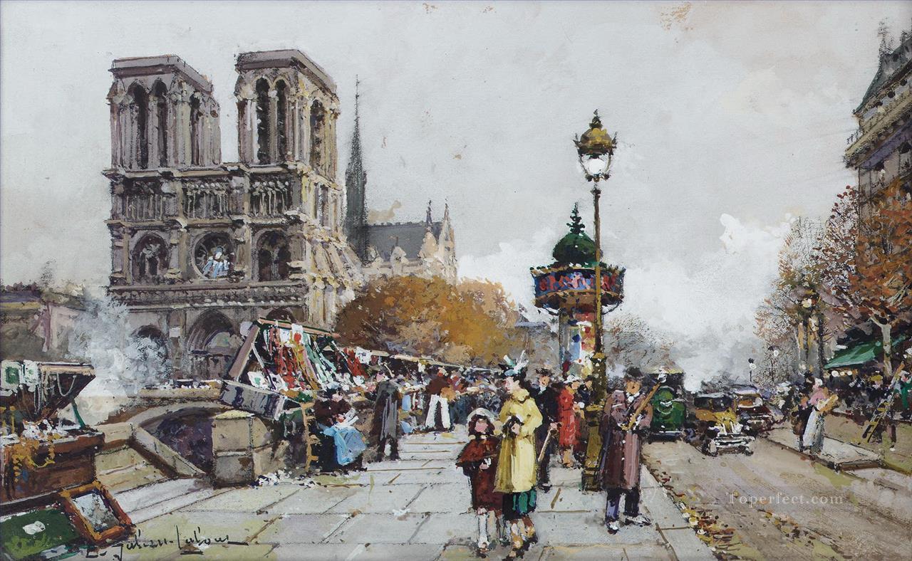 Notre Dame Eugene Galien Parisian Oil Paintings